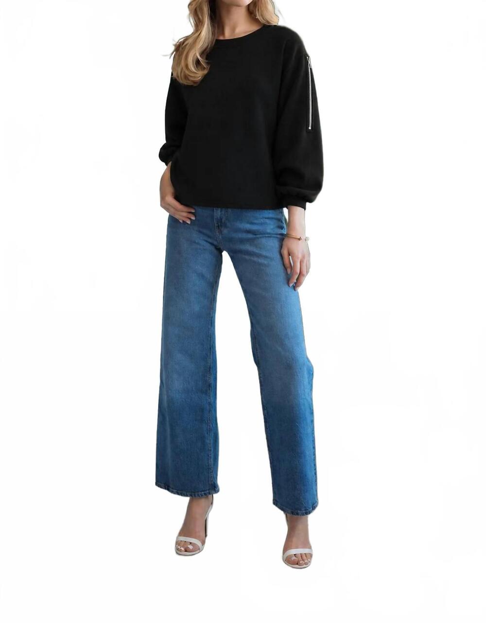 NEW JOH fidda stretch french scuba top in black